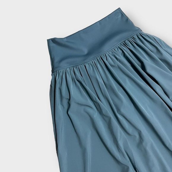 NEW Halara Breezeful High Waisted Maxi Skirt XS Mineral Blue Flowy High Slit - Picture 5 of 6